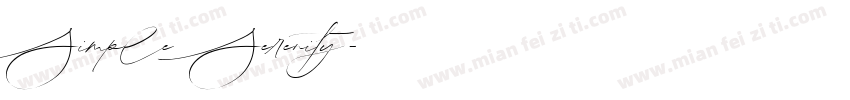 Simple Serenity字体转换